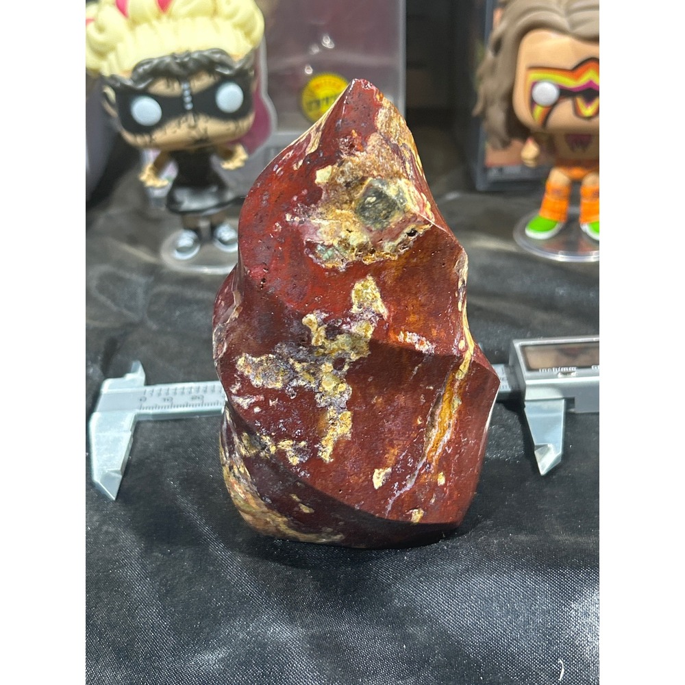 Strawberry Jam Jasper Flame Crystal Polished Stone Red and Yellow #76